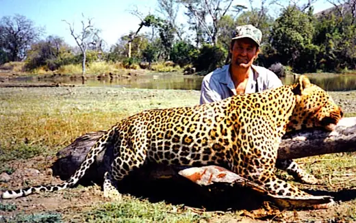 Chris and Leopard — Africa Dangerous Game Hunts at Gunners Taxidermy